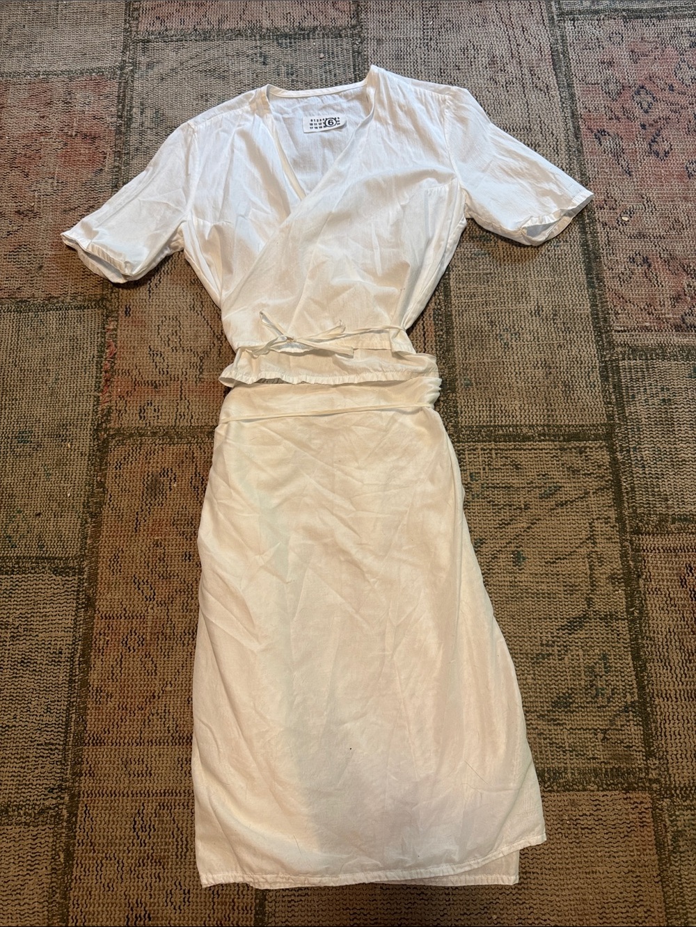 Maison Martin Margiela MM6 White Wrap Dress | IT 42 / US 6
